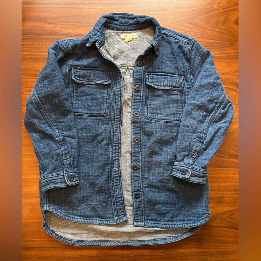 Madewell blue shirt jacket